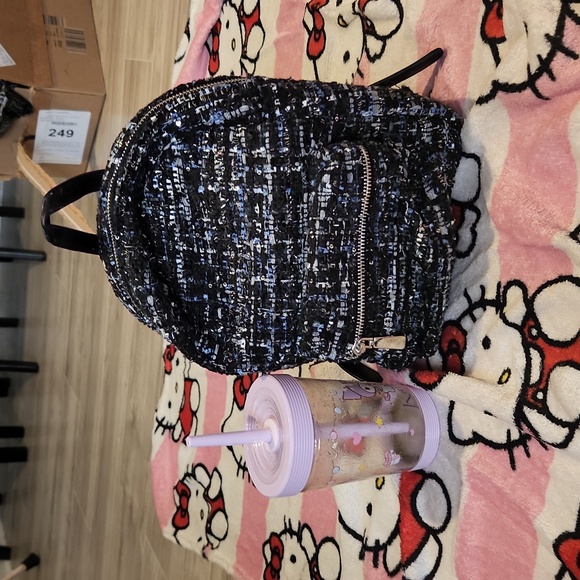 Forever 21 Tweed Backpack NWOT - Picture 4 of 5